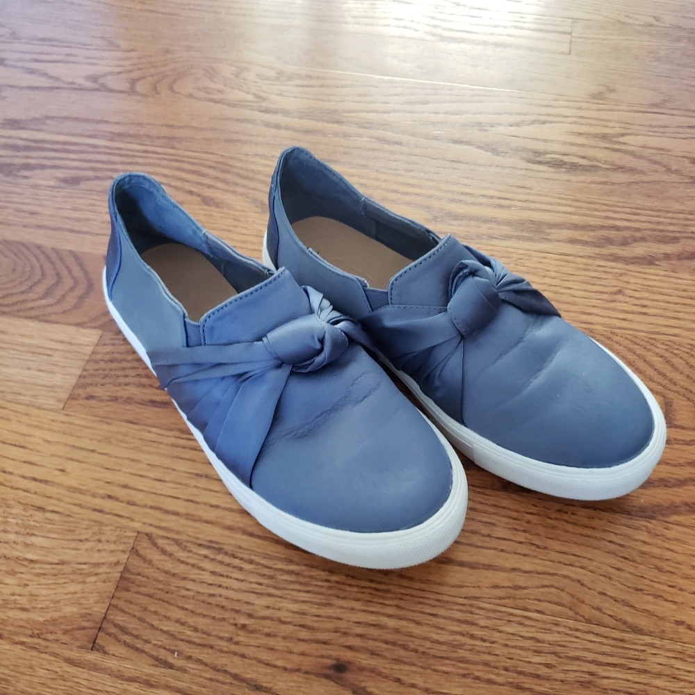 Loft Satin Knot Powder Grey Slip On Sneakers